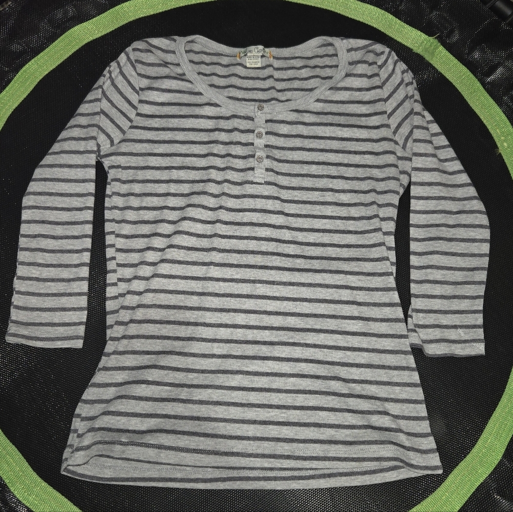 Love Change Striped Gray Shirt